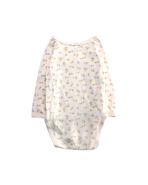 A White Long Sleeve Bodysuits from Petit Bateau in size 3-6M for girl. (Back View)