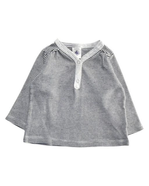 A Grey Long Sleeve Shirts from Gingersnaps in size 3-6M for girl. (Front View)