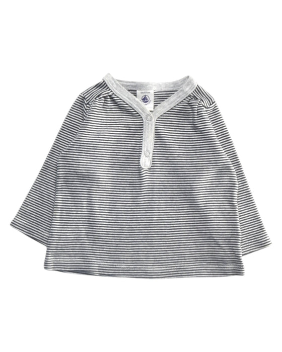 A Grey Long Sleeve Shirts from Gingersnaps in size 3-6M for girl. (Front View)