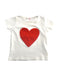 A White Short Sleeve T Shirts from Natalys in size 3-6M for girl. (Front View)
