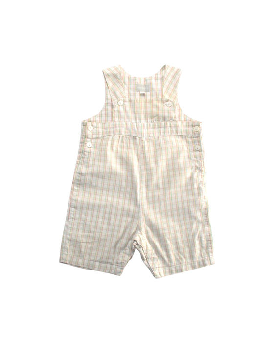 A Beige Overall Shorts from Seed in size 3-6M for girl. (Front View)