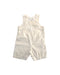 A Beige Overall Shorts from Seed in size 3-6M for girl. (Front View)