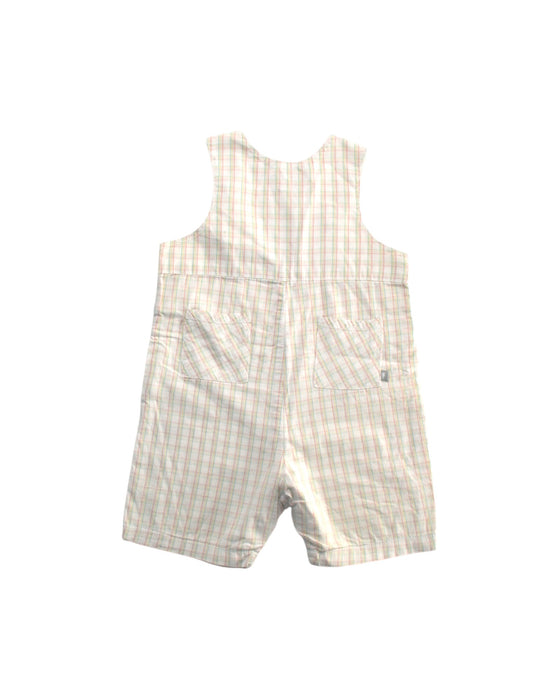 A Beige Overall Shorts from Seed in size 3-6M for girl. (Back View)