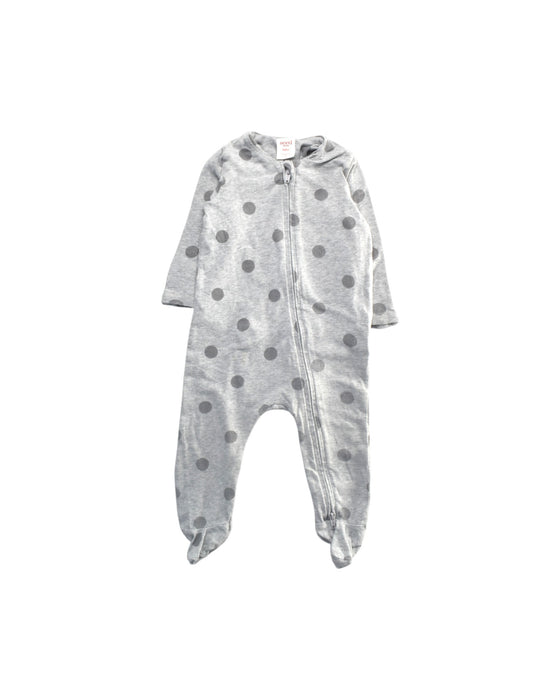 A Grey Onesies from Seed in size 3-6M for girl. (Front View)