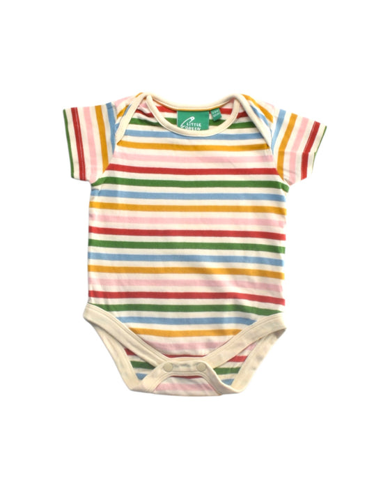 A  Short Sleeve Bodysuits from Little Green Radicals in size 3-6M for girl. (Front View)
