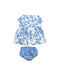 A Blue Dress Sets from Petit Bateau in size 3-6M for girl. (Back View)