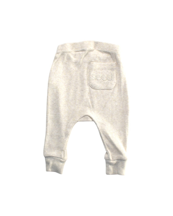 A Ivory Casual Pants from Seed in size 0-3M for girl. (Back View)