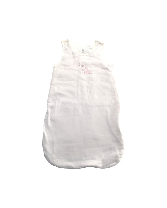 A White Sleepsacs from Petit Bateau in size 3-6M for girl. (Front View)
