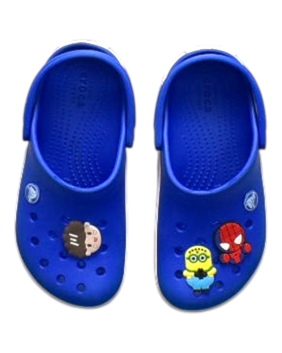 A Blue Slip Ons from Crocs in size 6T for boy. (Back View)