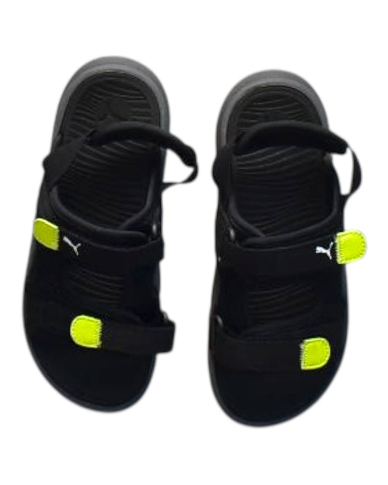 A Black Sandals from Puma in size 6T for boy. (Back View)