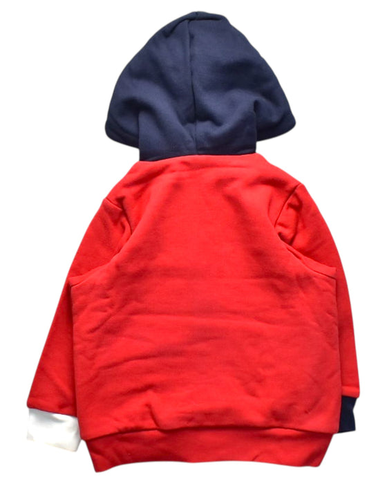 A Red Zippered Sweatshirts from Petit Bateau in size 3T for neutral. (Back View)