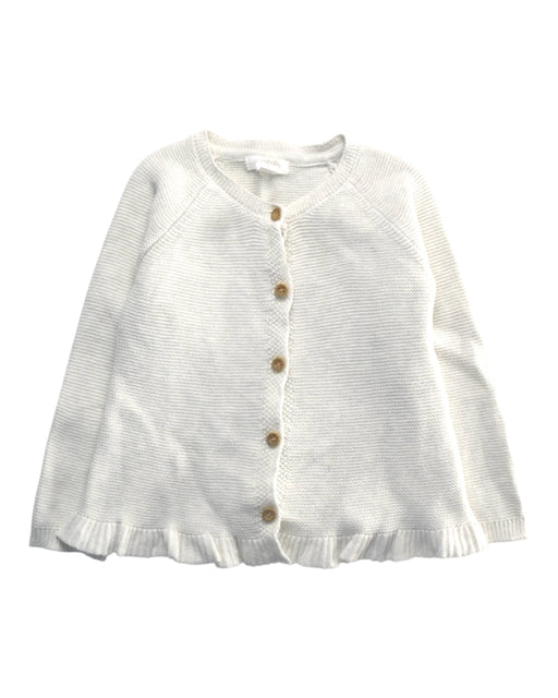 A White Cardigans from Purebaby in size 18-24M for girl. (Front View)