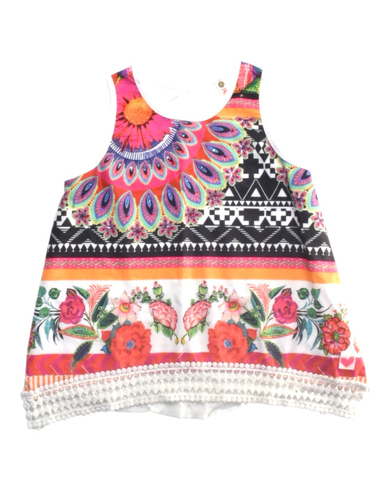 A Multicolour Sleeveless Tops from Desigual in size 3T for girl. (Front View)