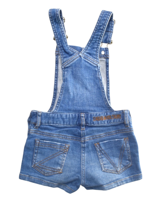 A Blue Overall Shorts from Zadig & Voltaire in size 5T for girl. (Back View)