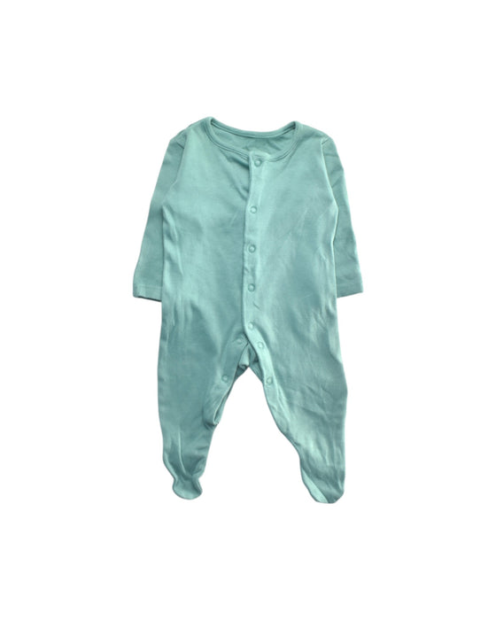 A Teal Onesies from Mothercare in size 0-3M for boy. (Front View)