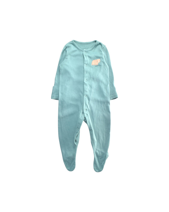 A Teal Onesies from Mothercare in size 3-6M for boy. (Front View)