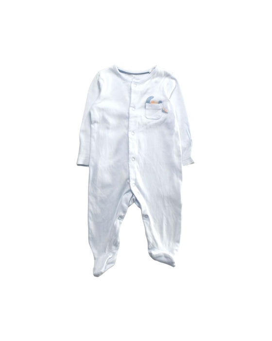A White Onesies from Mothercare in size 3-6M for boy. (Front View)