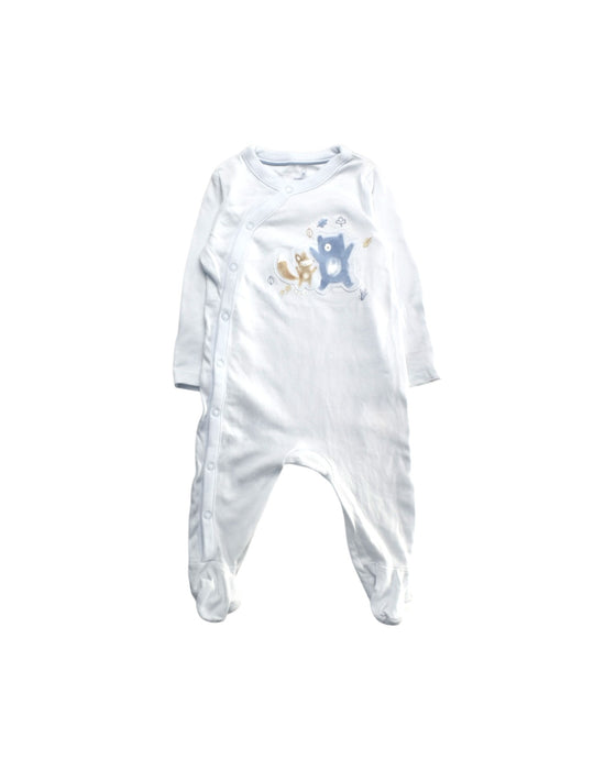 A White Onesies from Mothercare in size 3-6M for boy. (Front View)