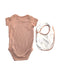 A Pink Short Sleeve Bodysuits from Not Too Big  in size 0-3M for boy. (Back View)