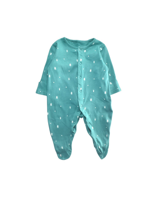 A Teal Onesies from Mothercare in size 0-3M for boy. (Front View)