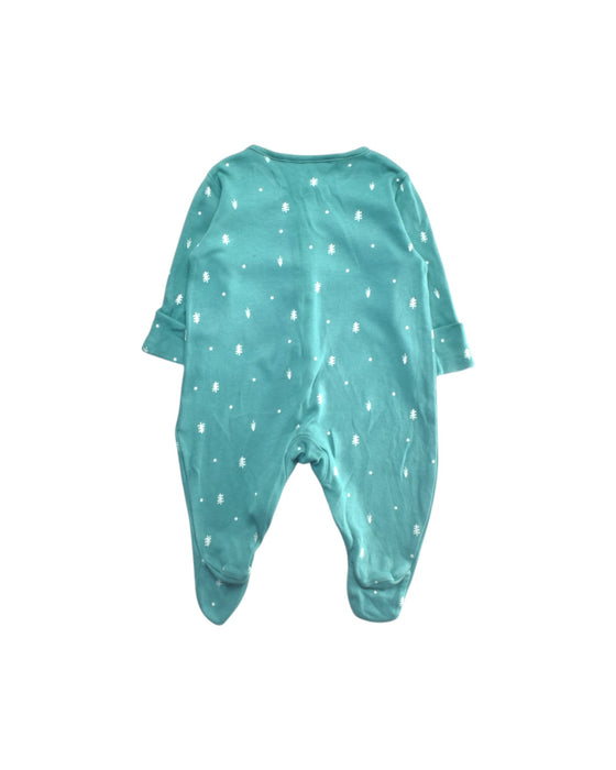 A Teal Onesies from Mothercare in size 0-3M for boy. (Back View)
