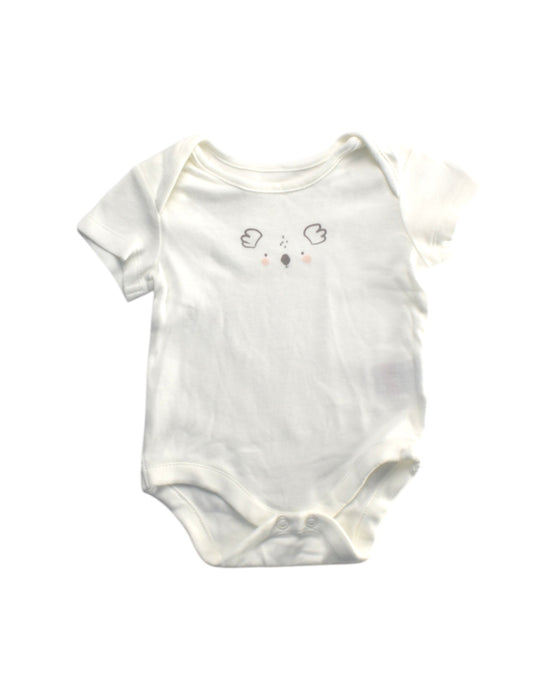 A White Short Sleeve Bodysuits from Mothercare in size 0-3M for girl. (Front View)