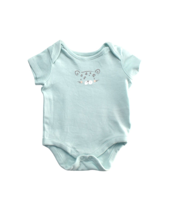 A Blue Short Sleeve Bodysuits from Mothercare in size 0-3M for girl. (Front View)