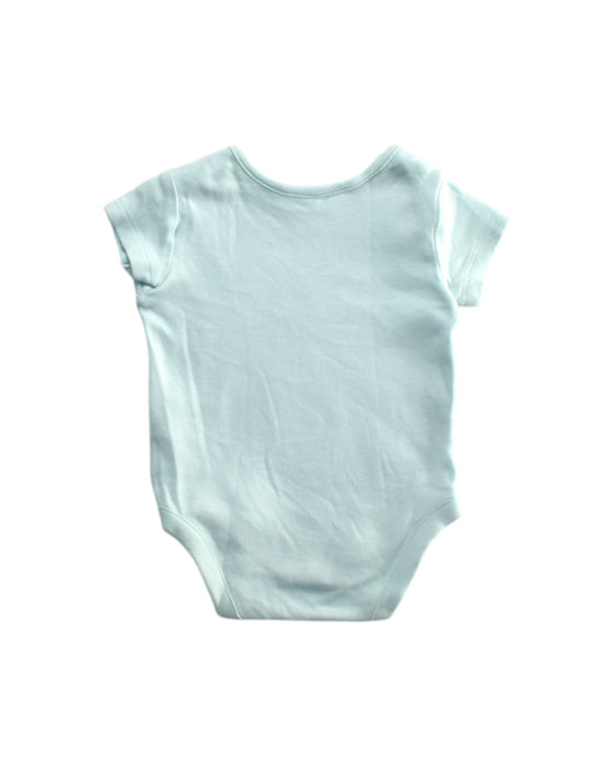 A Blue Short Sleeve Bodysuits from Mothercare in size 0-3M for girl. (Back View)