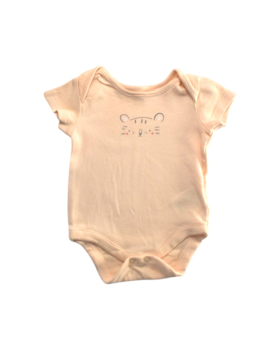 A Peach Short Sleeve Bodysuits from Mothercare in size 0-3M for girl. (Front View)
