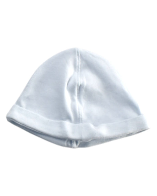 A White Winter Hats from Mothercare in size 0-3M for boy. (Front View)