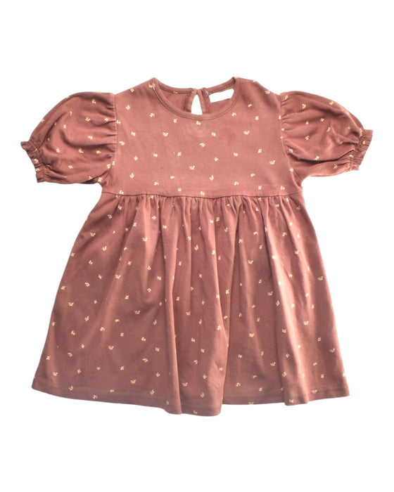 A Brown Short Sleeve Dresses from Jamie Kay in size 4T for girl. (Front View)