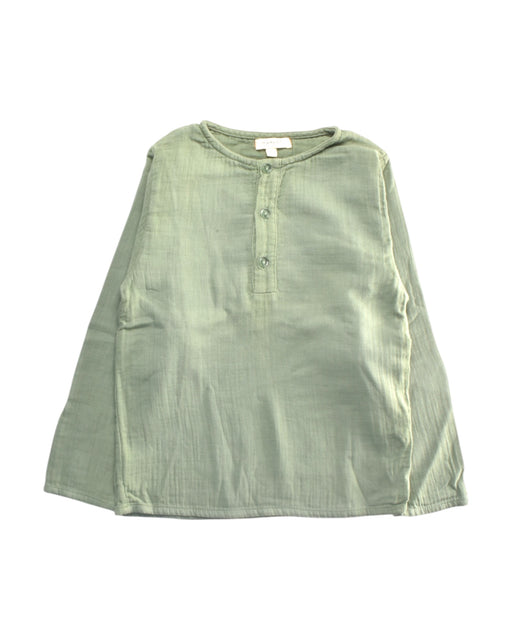 A Green Long Sleeve Shirts from Marlot Paris in size 4T for boy. (Front View)