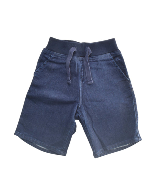 A Navy Shorts from Petit Bateau in size 3T for boy. (Front View)