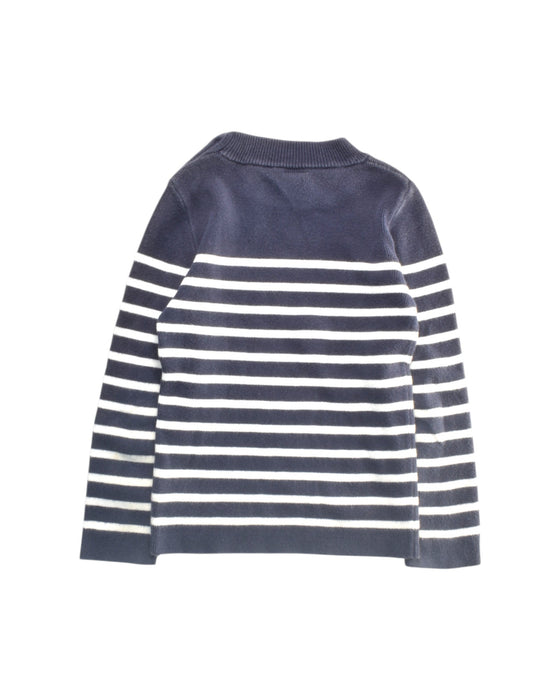 A Navy Long Sleeve Tops from Petit Bateau in size 5T for boy. (Back View)