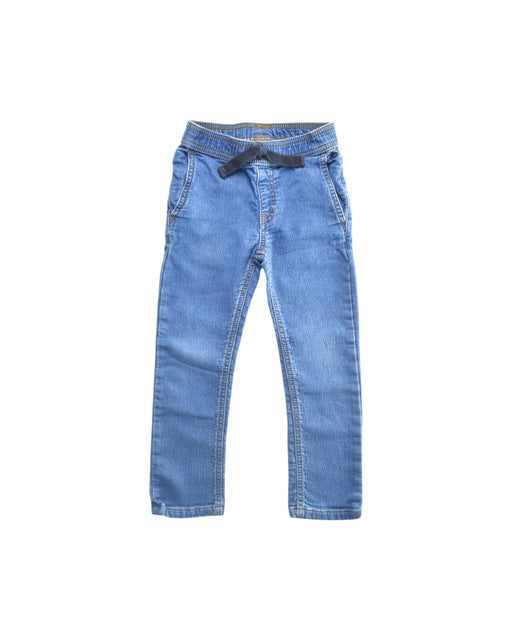 A Blue Jeggings from Petit Bateau in size 4T for boy. (Front View)