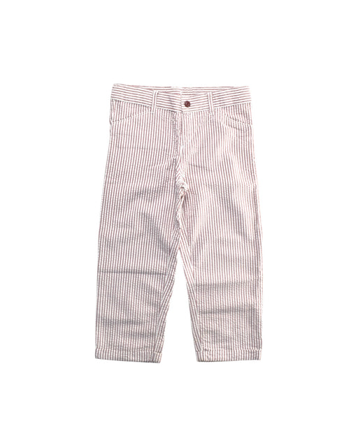 A White Casual Pants from Petit Bateau in size 3T for boy. (Front View)