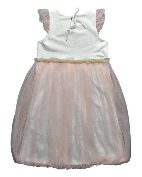 A White Sleeveless Dresses from Le Petit Society in size 10Y for girl. (Back View)