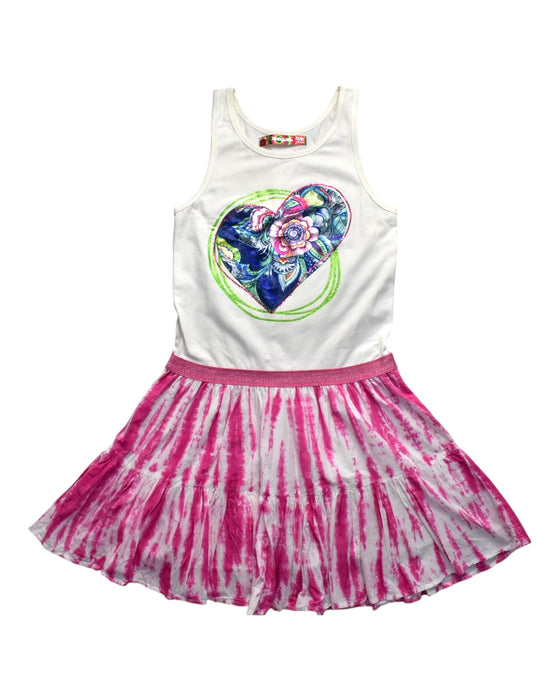 A Multicolour Sleeveless Dresses from Desigual in size 13Y for girl. (Front View)