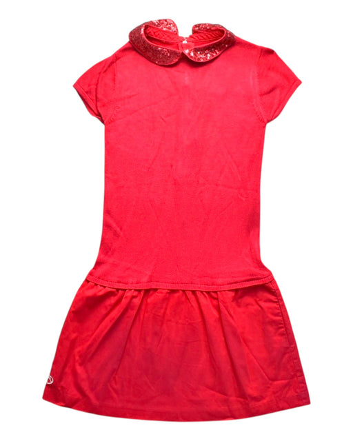 A Red Short Sleeve Dresses from Chateau de Sable in size 8Y for girl. (Front View)