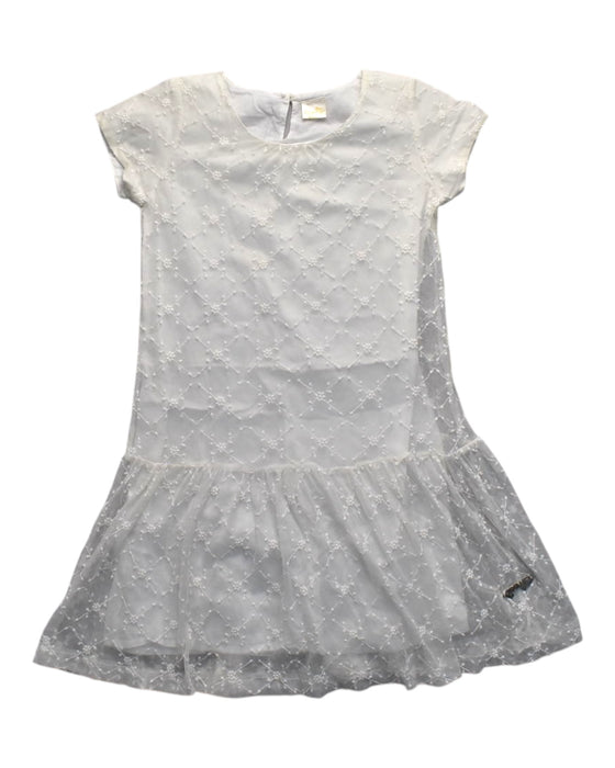 A White Short Sleeve Dresses from bloomB in size 9Y for girl. (Front View)