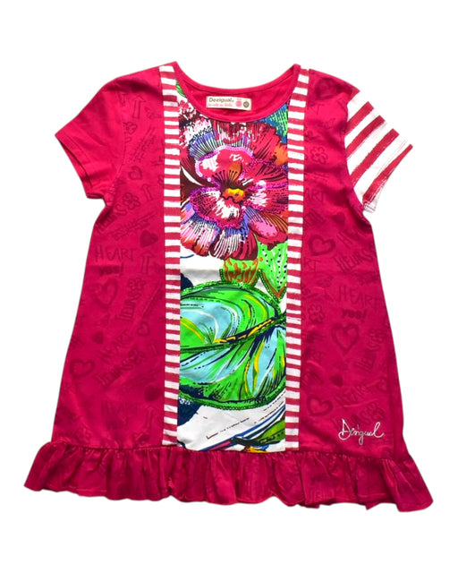 A Multicolour Short Sleeve Dresses from Desigual in size 9Y for girl. (Front View)