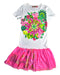A Multicolour Short Sleeve Dresses from Desigual in size 13Y for girl. (Front View)
