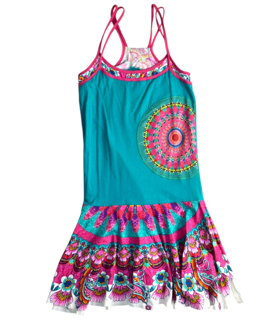 A Multicolour Sleeveless Dresses from Desigual in size 13Y for girl. (Front View)