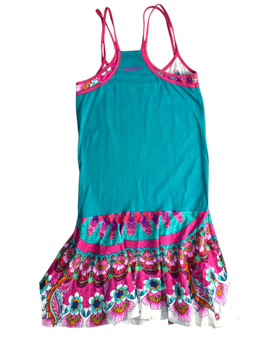 A Multicolour Sleeveless Dresses from Desigual in size 13Y for girl. (Back View)