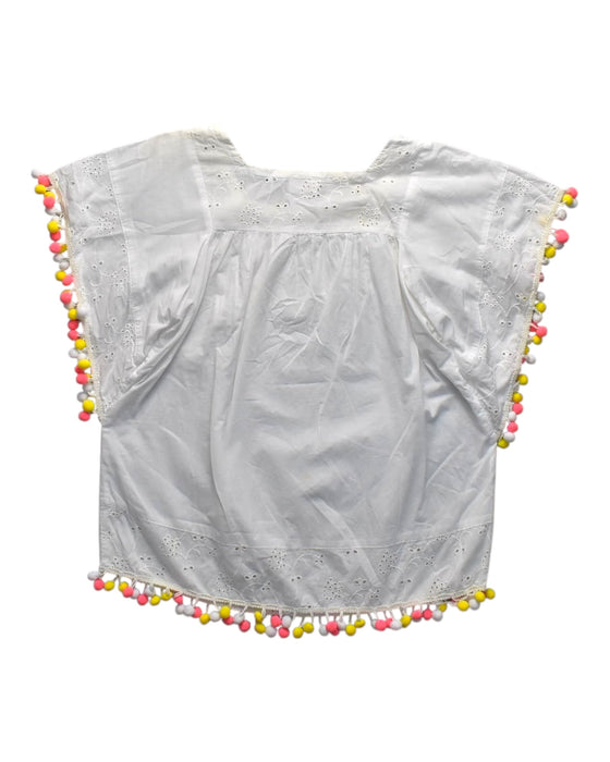 A White Short Sleeve Tops from Seed in size 6T for girl. (Back View)