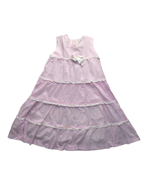 A Pink Sleeveless Dresses from Chateau de Sable in size 8Y for girl. (Front View)