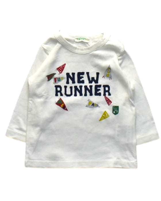 A White Long Sleeve T Shirts from United Colors Of Benetton in size 0-3M for boy. (Front View)