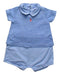 A Blue Short Sleeve Rompers from Petit Bateau in size 6-12M for boy. (Front View)