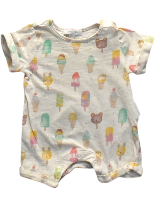 A Multicolour Short Sleeve Rompers from Purebaby in size 0-3M for boy. (Front View)