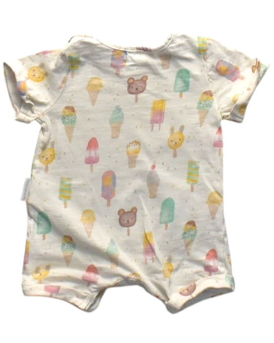 A Multicolour Short Sleeve Rompers from Purebaby in size 0-3M for boy. (Back View)